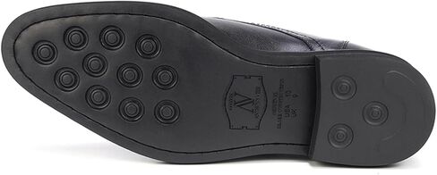 أنتوني فير جيمس جزمة برباط للرجال | جلد العجل المحبب بالكامل | نعل خارجي مطاطي مرصع | وسادة قدم مريحة من Ortholite | بليك ستيتش للإنشاءات | الأربطة المشمعة المسطحة | أسود in Kuwait