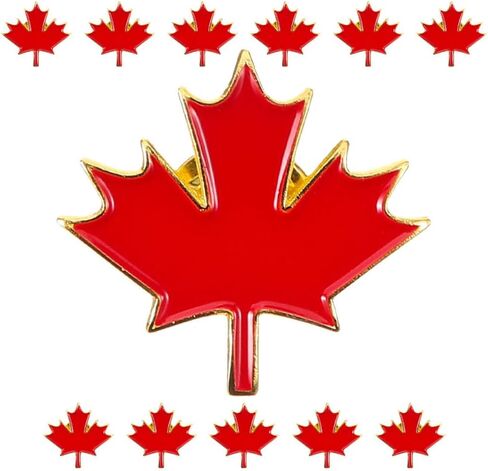 LIFKOME Canada Day Maple Leaf Enamel Lapel Pin Lightweight Metal Brooch for Clothing Bags Hats Patriotic Canadian Souvenir in Saudi Arabia