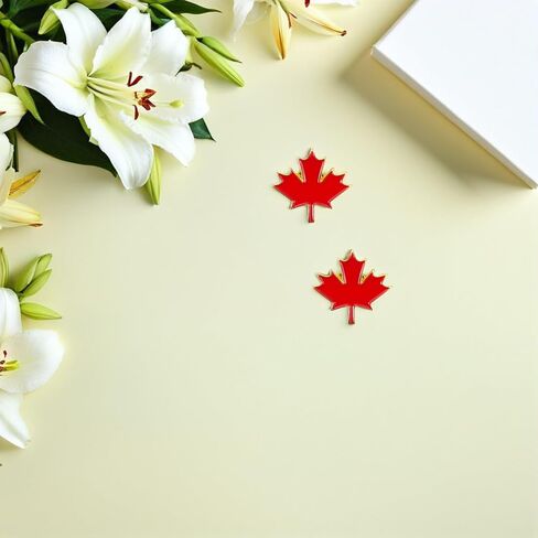 LIFKOME Canada Day Maple Leaf Enamel Lapel Pin Lightweight Metal Brooch for Clothing Bags Hats Patriotic Canadian Souvenir in Saudi Arabia