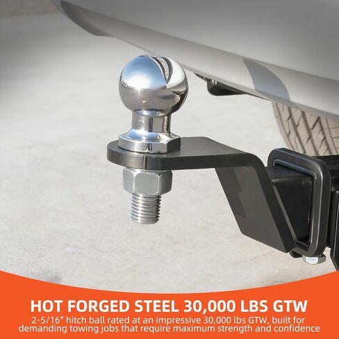 جهاز استقبال مثبت على مقطورة من BYSOL Sway Control Bar Hitch، كرة كروم كروم ATV، UTV، كرة وصلة جرار العشب، 8000 رطل، قطر 2 بوصة، ساق 5/8 × 2 بوصة in Kuwait