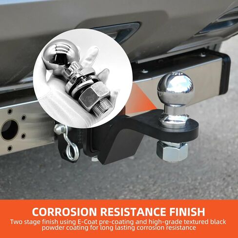 جهاز استقبال مثبت على مقطورة من BYSOL Sway Control Bar Hitch، كرة كروم كروم ATV، UTV، كرة وصلة جرار العشب، 8000 رطل، قطر 2 بوصة، ساق 5/8 × 2 بوصة in Kuwait