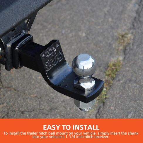 جهاز استقبال مثبت على مقطورة من BYSOL Sway Control Bar Hitch، كرة كروم كروم ATV، UTV، كرة وصلة جرار العشب، 8000 رطل، قطر 2 بوصة، ساق 5/8 × 2 بوصة in Kuwait