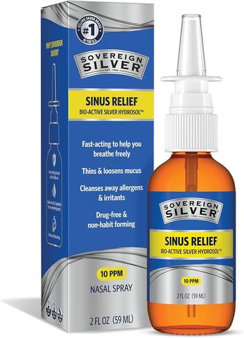Sovereign Silver Bio-Active Colloidal Silver Hydrosol for Immune Support - 10ppm - 2oz - Nasal Spray - Pack of 2 in Saudi Arabia