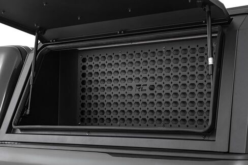 صندوق تخزين جانبي بغطاء سرير من Rough Country (جانب السائق) - يناسب أغطية سرير RC فقط، منظم غطاء سرير الشاحنة مع ضوء LED (Chevy/Ford/GMC/Ram) in Kuwait