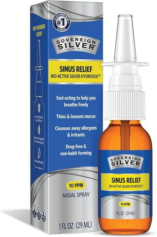 Sovereign Silver Bio-Active Colloidal Silver Hydrosol for Immune Support - 10ppm - 2oz - Nasal Spray - Pack of 2 in Saudi Arabia