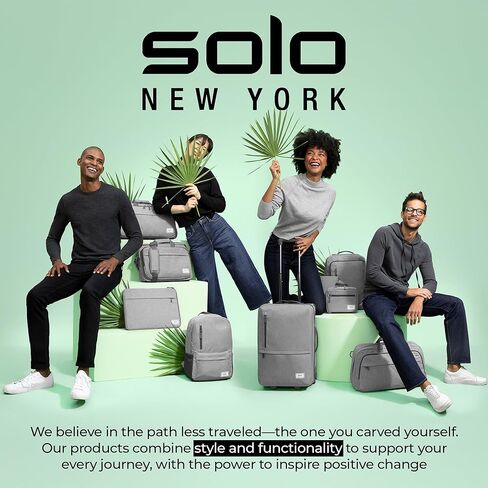 حقيبة كمبيوتر محمول Solo New York للنساء والرجال - حقيبة سفر للكمبيوتر والكمبيوتر اللوحي، تناسب أجهزة الكمبيوتر المحمولة حتى 15.6 بوصة، مبطنة بالكامل، هيكل خفيف الوزن، سحابات متينة - إعادة: التركيز، أزرق داكن in Saudi Arabia
