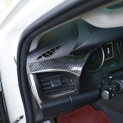 Fit for Toyota Hilux 2015-2021 Real Carbon Fiber (Soft) Interior Accessories Central Dashboard Decorative Panel Protective Sticker in Kuwait