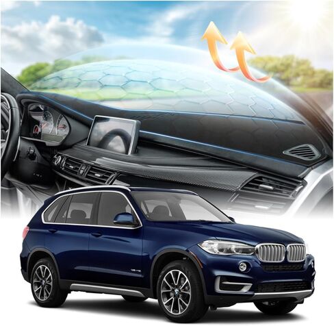 CARTIST Dash Cover for 2014-2018 BMW X5 Dashboard Cover Accessories Premium Suede Anti-Glare Sun Shade Dash Mat Non-Slip&Airbag Safe Interior Protector in Saudi Arabia