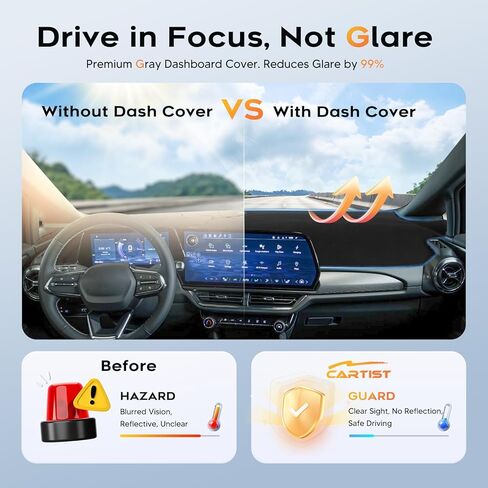 CARTIST Dash Cover for 2014-2018 BMW X5 Dashboard Cover Accessories Premium Suede Anti-Glare Sun Shade Dash Mat Non-Slip&Airbag Safe Interior Protector in Saudi Arabia