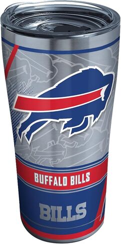 كوب Tervis ذو الجدران الثلاثية NFL Buffalo Bills المعزول يحافظ على المشروبات باردة وساخنة، 30oz - من الفولاذ المقاوم للصدأ، حافة in Kuwait
