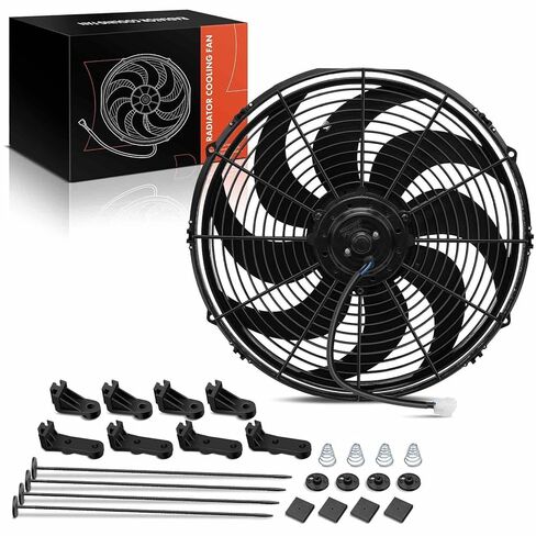 Replacement Parts for 16" Slim Fan Pull Universal Electric Radiator Cooling Fan + Mount Kits 12V 120W Mod-A58PP-100967 in Saudi Arabia