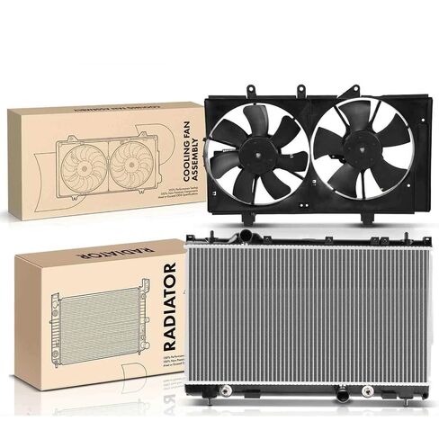 Replacement Parts for Radiator&Cooling Fan Assembly Kit for Dodge Neon 2005 L4 2.0L Automatic Trans. Mod-A58PP-108100 in Saudi Arabia