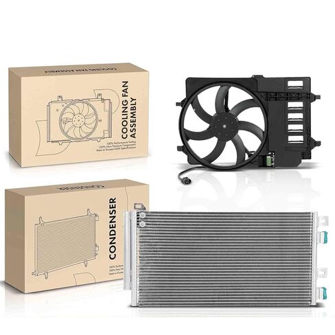 Replacement Parts for AC Condenser&Radiator Cooling Fan Assembly Kit for Mini Cooper 2002-2008 1.6L Mod-A58PP-100198 in Saudi Arabia