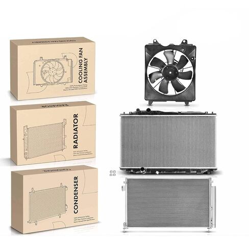 Replacement Parts for Radiator&AC Condenser&Cooling Fan Kit for Honda Civic 2006-2011 2.0L Coupe Mod-A58PP-100206 in Saudi Arabia