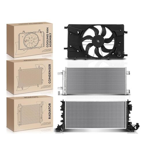 Replacement Parts for Radiator&AC Condenser&Cooling Fan Kit for Chevrolet Cruze 2016 L4 1.4L Sedan Mod-A58PP-105021 in Saudi Arabia