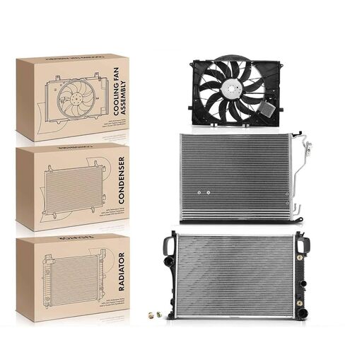 Replacement Parts for Radiator&AC Condenser&Cooling Fan Kit for Mercedes-Benz W220/221 S55/65 AMG Mod-A58PP-94674 in Saudi Arabia