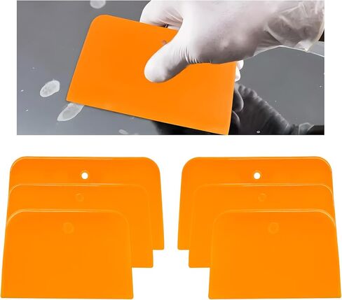 6 قطع من موزعات حشو الجسم، 4، 5، 6 بوصة، كاشطات معجون للجسم قابلة لإعادة الاستخدام، أدوات بلاستيكية صلبة متعددة الأغراض لوضع الحشو، والمعاجين، والزجاج، والسد، والطلاء in Kuwait