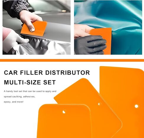 6 قطع من موزعات حشو الجسم، 4، 5، 6 بوصة، كاشطات معجون للجسم قابلة لإعادة الاستخدام، أدوات بلاستيكية صلبة متعددة الأغراض لوضع الحشو، والمعاجين، والزجاج، والسد، والطلاء in Kuwait