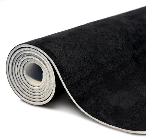Suede Auto Headliner Fabric 97" L × 60" W with Foam Backing - Tube Packaging - Black Interior Replacement Material for Car/Truck/SUV/RV Roof - Home Repair/DIY Headliner Material in Saudi Arabia