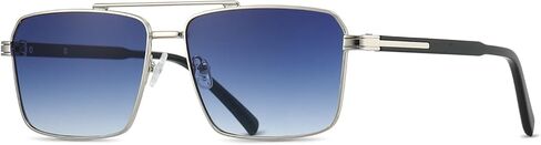 Retro Rectangle Sunglasses for Women Men Vintage 70s 80s Rectangular Flat Square Aviators Sun Glasses in Kuwait