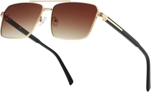Retro Rectangle Sunglasses for Women Men Vintage 70s 80s Rectangular Flat Square Aviators Sun Glasses in Saudi Arabia
