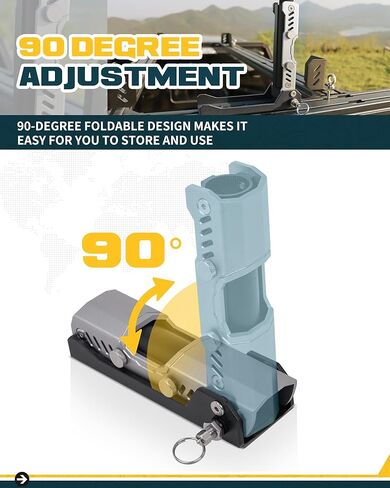 حامل عمود علم عالمي قابل للطي بقطر 1.24 بوصة للشاحنة SUV مع M8/M10 T-Slot سقف رف سلة سرير منصة تعديل 90 درجة in Kuwait