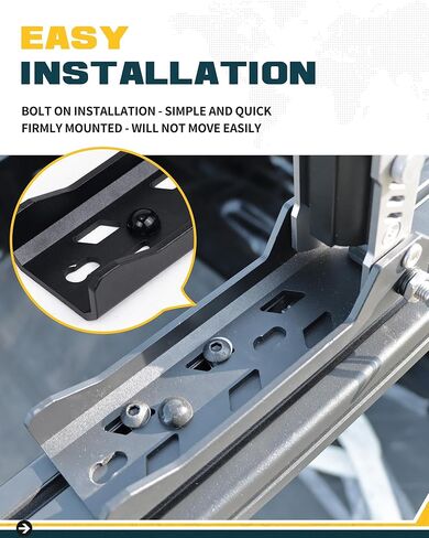 حامل عمود علم عالمي قابل للطي بقطر 1.24 بوصة للشاحنة SUV مع M8/M10 T-Slot سقف رف سلة سرير منصة تعديل 90 درجة in Kuwait