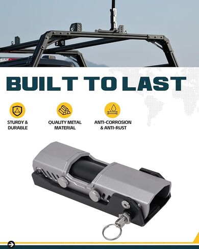 حامل عمود علم عالمي قابل للطي بقطر 1.24 بوصة للشاحنة SUV مع M8/M10 T-Slot سقف رف سلة سرير منصة تعديل 90 درجة in Kuwait