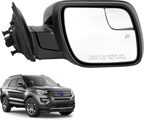 ECOTRIC Passenger Side Mirror w/Puddle Heated Turn Signal Light Compatible with 2011-2019 Ford Explorer Replacement for FO1321554 7Pins in Saudi Arabia