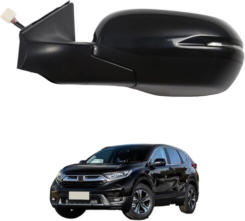Side Mirror Car Door Mirror Fits for HONDA CRV 2017-2022 Left Driver Side | Power Adjustable Glass |Signal |Heated |Blind Sport Monitor | Paint to Match |HO1320318 | BLACK (LH) in Saudi Arabia