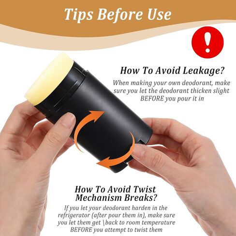 30 Pcs 75ml/2.5oz Plastic Deodorant Containers,Empty Oval Twist-Up Solid Stick Tube Container for Homemade Deodorant,Shaving Soap Stick,Heel Lip Balm,Solid Lotion Bars-Top Filling, Black in Kuwait