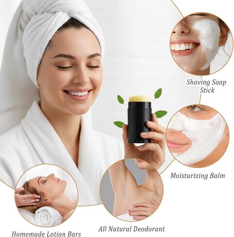 30 Pcs 75ml/2.5oz Plastic Deodorant Containers,Empty Oval Twist-Up Solid Stick Tube Container for Homemade Deodorant,Shaving Soap Stick,Heel Lip Balm,Solid Lotion Bars-Top Filling, Black in Kuwait