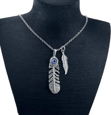 OKEYCH Inspired Gift Feather Necklace Feather Fan Jewelry Cosplay Feather Merch in Saudi Arabia