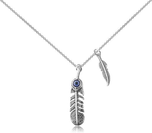 OKEYCH Inspired Gift Feather Necklace Feather Fan Jewelry Cosplay Feather Merch in Saudi Arabia