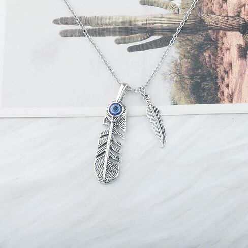 OKEYCH Inspired Gift Feather Necklace Feather Fan Jewelry Cosplay Feather Merch in Saudi Arabia