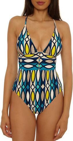 Trina Turk Women's Paros Empire One Piece Swimsuit, Adjustable, Bathing Suits for Women in Saudi Arabia