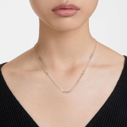 Swarovski Remix necklace, Round cut, White, Rhodium plated in Saudi Arabia