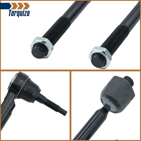 طقم نهاية قضيب الربط الأمامي الداخلي والخارجي 4 قطع متوافق مع شيفروليه سيلفرادو 1500 LD Tahoe Suburban، GMC Sierra 1500 Sierra 1500 Limited Yukon Yukon XL، لكاديلاك إسكاليد ESV ES800948 EV800938 in Kuwait