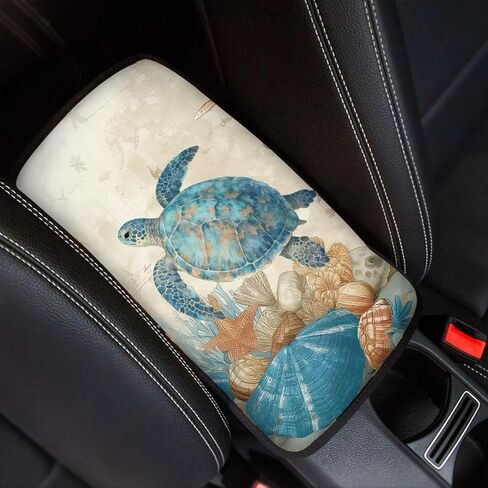 Piano Car Armrest Cover Music Note Cover for Car Center Console Breathable & Antislip Center Console Mat for Women Men Universal fit Most Car Truck Decorative Car Interior Accessories in Saudi Arabia