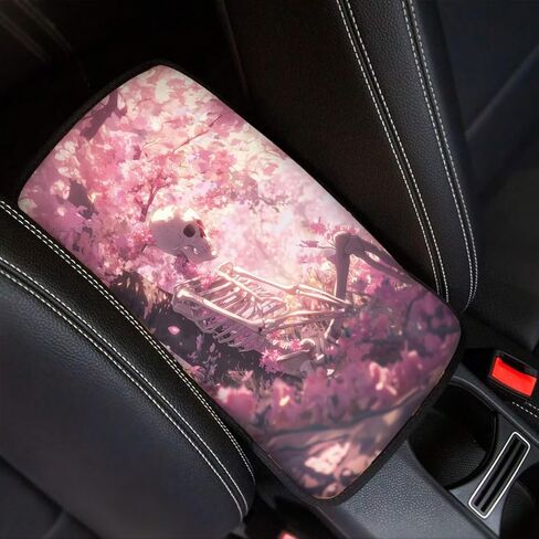 Piano Car Armrest Cover Music Note Cover for Car Center Console Breathable & Antislip Center Console Mat for Women Men Universal fit Most Car Truck Decorative Car Interior Accessories in Saudi Arabia