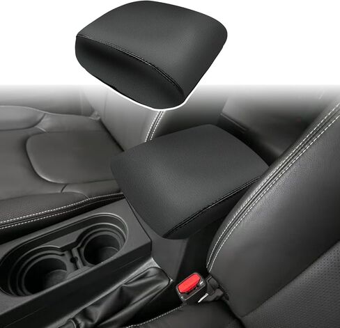 رامويل متوافق مع وسادة غطاء مسند الذراع لوحدة التحكم المركزية من جلد البولي يوريثان، أغطية مسند الذراع، غطاء حماية لوحدة التحكم الوسطى، وسادة حماية لنيسان فرونتير 2005-2021 نيسان إكستيرا باللون الأسود in Kuwait