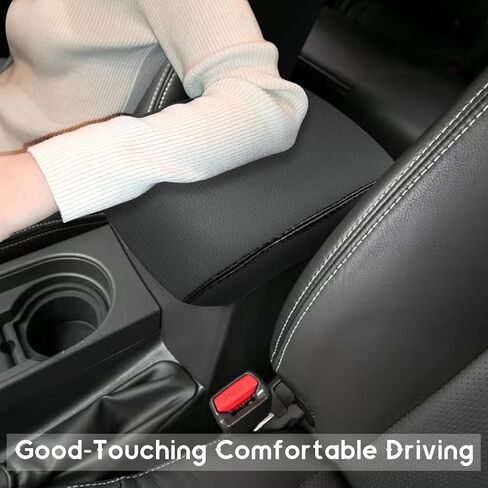 رامويل متوافق مع وسادة غطاء مسند الذراع لوحدة التحكم المركزية من جلد البولي يوريثان، أغطية مسند الذراع، غطاء حماية لوحدة التحكم الوسطى، وسادة حماية لنيسان فرونتير 2005-2021 نيسان إكستيرا باللون الأسود in Kuwait