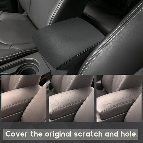 رامويل متوافق مع وسادة غطاء مسند الذراع لوحدة التحكم المركزية من جلد البولي يوريثان، أغطية مسند الذراع، غطاء حماية لوحدة التحكم الوسطى، وسادة حماية لنيسان فرونتير 2005-2021 نيسان إكستيرا باللون الأسود in Kuwait