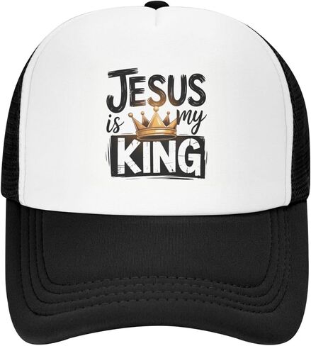 Jesus Cross Baseball Cap Fashion Adjustable Christian Hat Trucker Hat for Women Men in Saudi Arabia