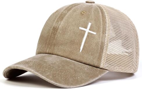 Jesus Cross Baseball Cap Fashion Adjustable Christian Hat Trucker Hat for Women Men in Saudi Arabia