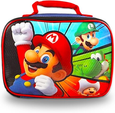 Super Mario Backpack and Lunch Box Set - Bundle of a 16" Backpack, Lunch Bag, Stickers, Water Bottle, More | Super Mario School Supplies for Kids in Saudi Arabia