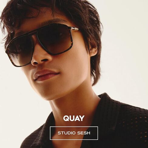 QUAY STUDIO SESH Navigator Sunglasses for Men for Women + BUNDLE with ACCESSORY EYEWEAR KIT in Kuwait