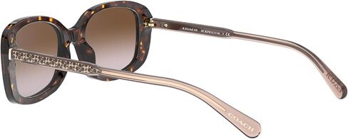 Coach HC8278 Sunglasses, Dark Tortoise/Brown Gradient, 53 mm in Saudi Arabia