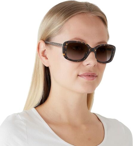 Coach HC8278 Sunglasses, Dark Tortoise/Brown Gradient, 53 mm in Saudi Arabia