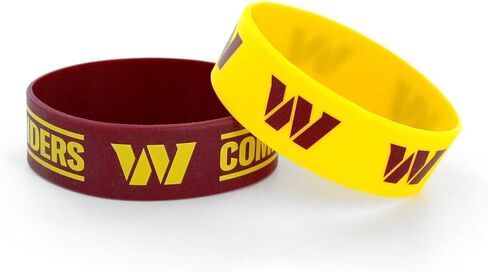 aminco NFL unisex-adult Silicone Wide Bracelet, 2-Pack in Saudi Arabia